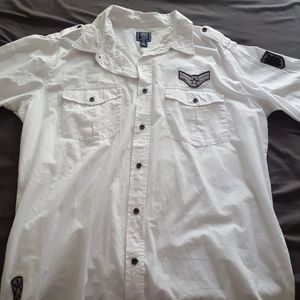 *Sold*Button down Black Jack 2X mens shirt